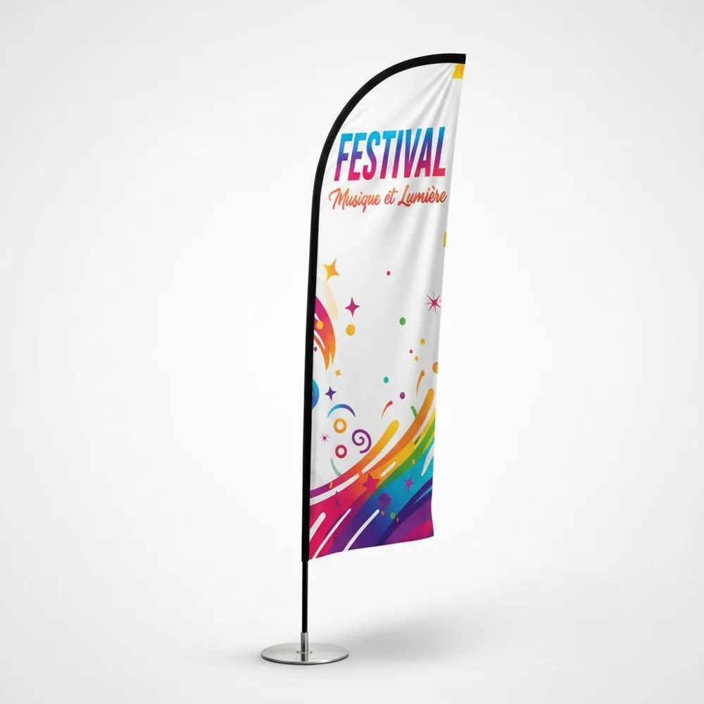 Beach flag printed by Welye in Paris