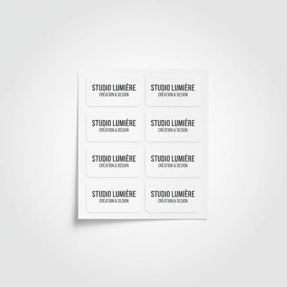 Sheet label printed by Welye in Paris