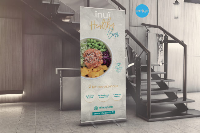 Roll Up Kakemono imprimerie Paris imprimeur Paris Welye